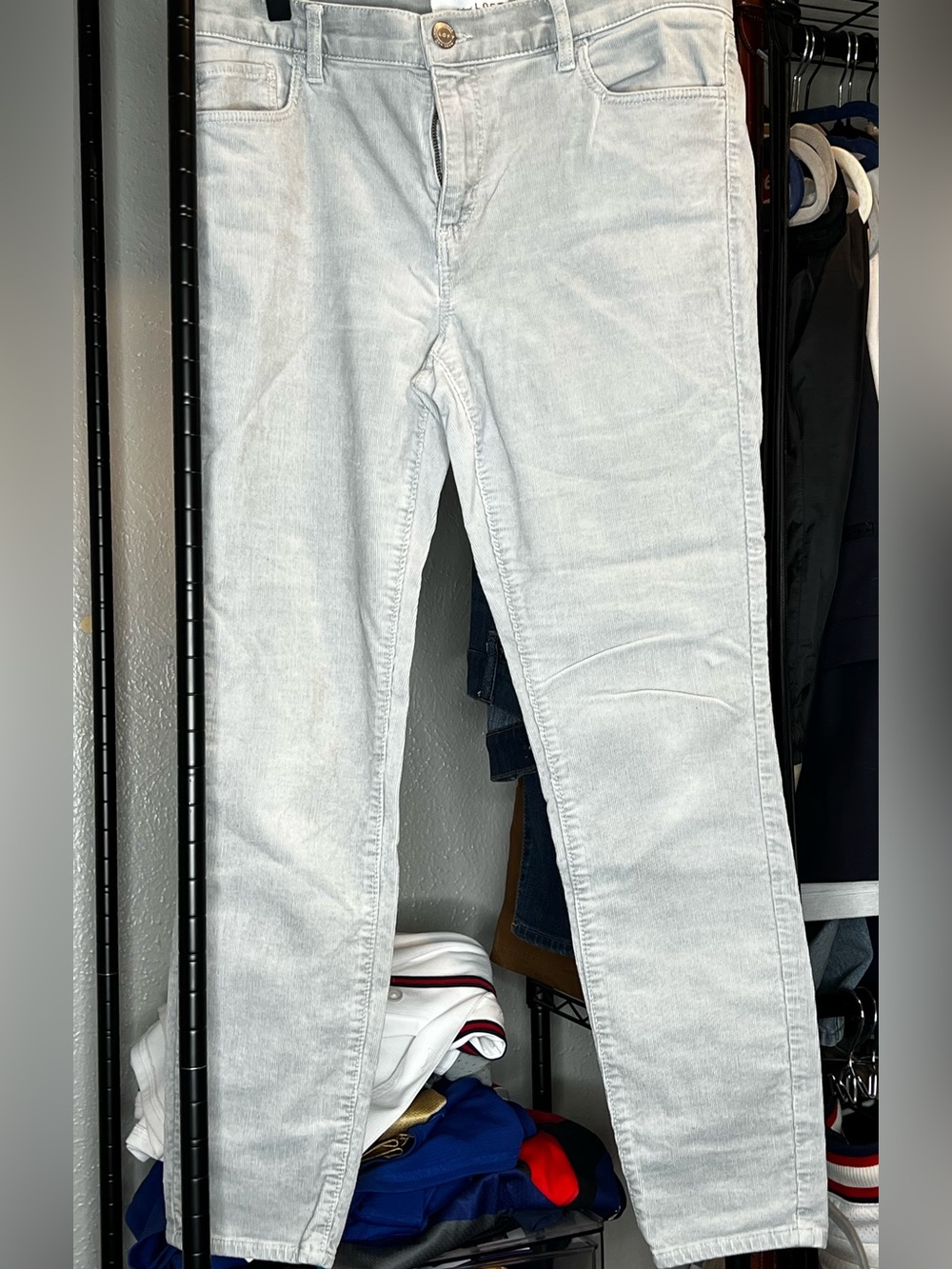 LOFT Skinny Jeans for Women in soft gray/peweter
